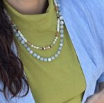 ⁦שרשרת ג׳ייד תכלת⁩ – תמונה ⁦5⁩